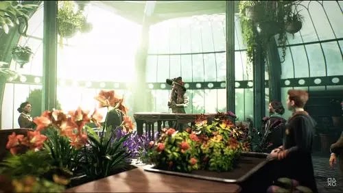 Herbology classes in Hogwarts in 'Hogwarts Legacy' (Image Credits: PlayStation/YT)