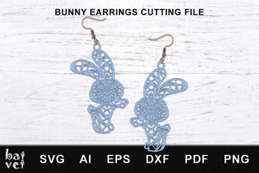 SVG Vector Bunny Earrings 3D SVG File for Cricut is an awesome source for free SVG files