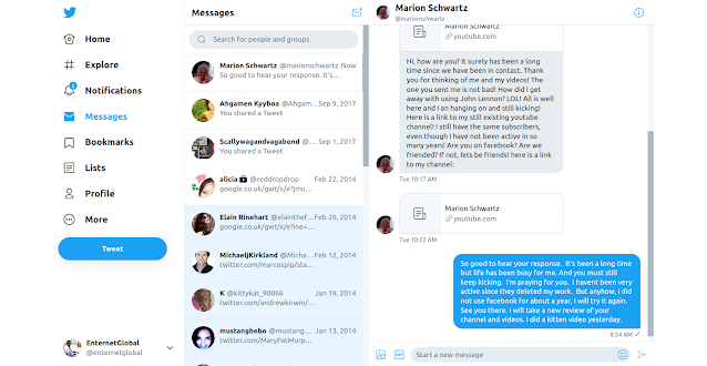 Here is twitter communication between MysterEy1 and EnjoytheVoyage who was a crucial early supporter of Utubia and all the related projects of EnternetGlobal