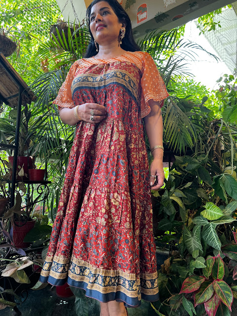 Chikankari Splendor: Unveiling the Silk Layered Dress with Hand-Embroidered Elegance