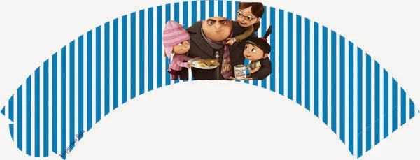 Despicable Me Free Printable Cupcakes Wrappers.