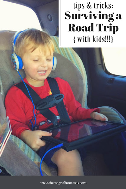 Tips and tricks to surviving a road trip with kids! Road trip with the whole family - great ideas to pass the time!