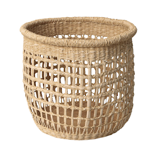 open weave sea grass storage basket