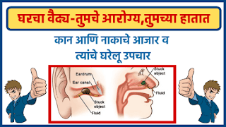 कान आणि नाकाचे आजार व त्यांचे घरेलू उपचार घरचा वैद्य  Ear And Nose Disease And Their Home Remedies - घरचा वैद्य - तुमचे आरोग्य तुमच्या हातात