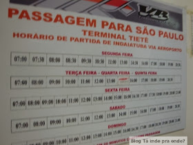 ônibus de Viracopos para rodoviária Tietê