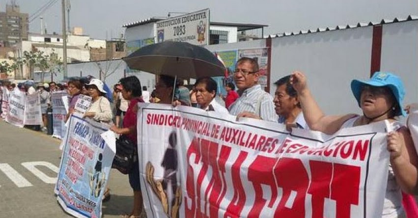 FENAEP: Auxiliares de Educación evalúan ir a una huelga y piden sueldo de S/ 2.000