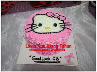 Kue Ulang Tahun Hello Kitty Bentuk Love