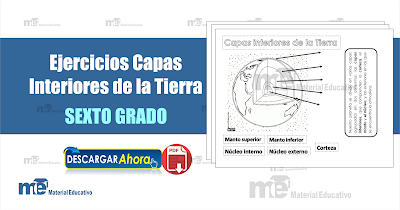 Ejercicios Capas Interiores de la Tierra sexto grado primaria