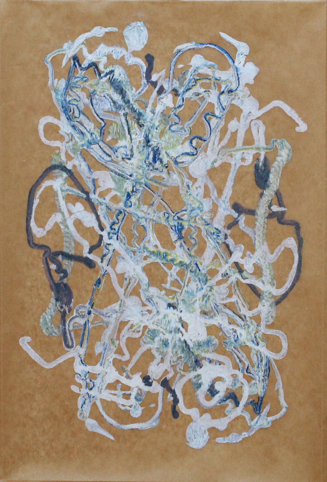 Die blaue Schere; Monotypie / the blue scissors; monotype - 24 x 31, 8 ...