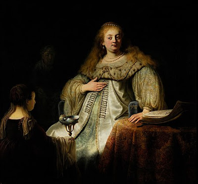 versão de Rembrandt para o quadro de Judith e ...