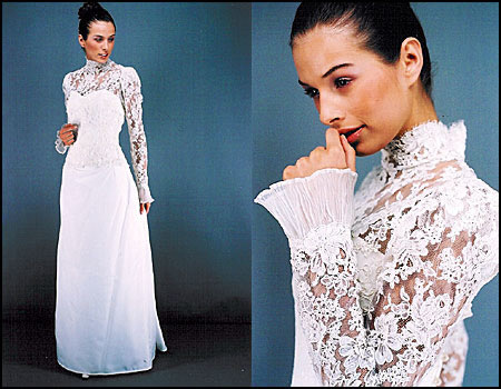 lace vintage long sleeve wedding dress