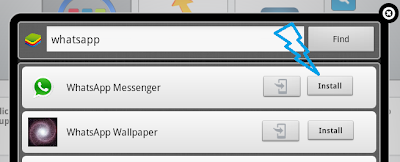 Search Whatsapp and Install Whatsapp for Free via Bluestacks Android App player