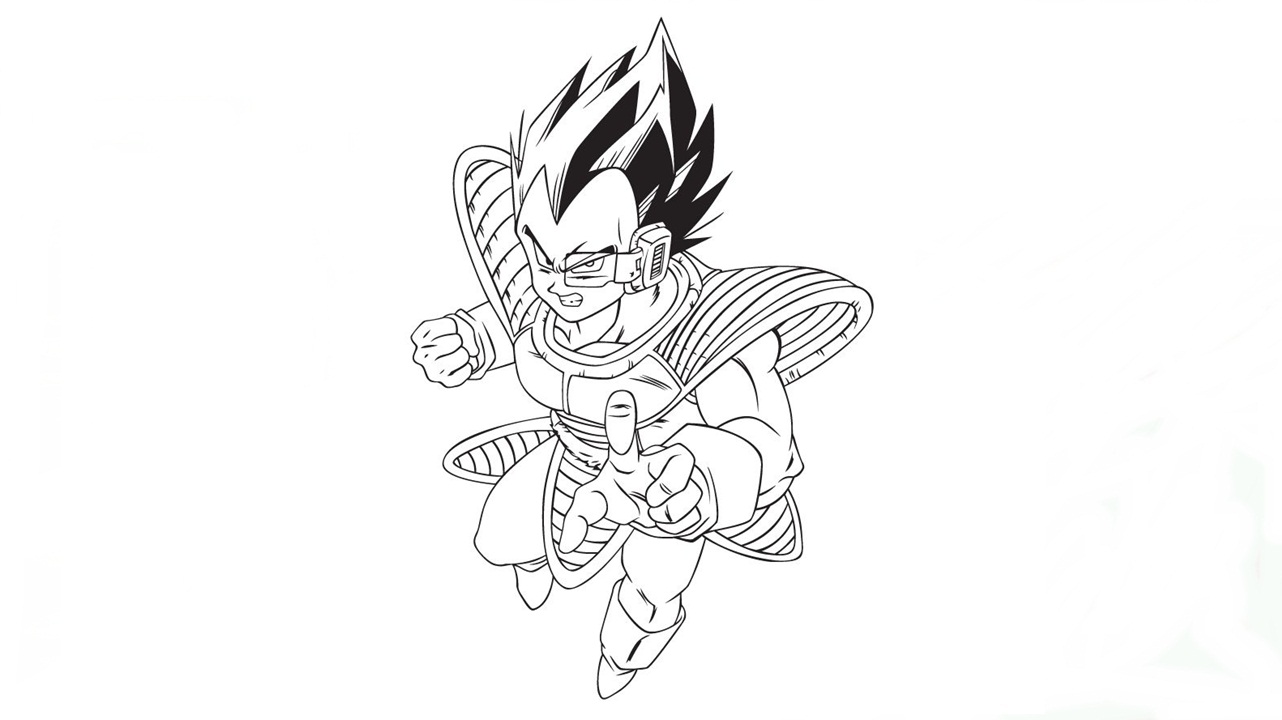 Libere sua criatividade com as páginas para colorir Vegeta Dragon