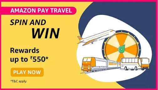 Amazon Pay Travel Spin and Win 