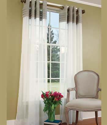 Table, Bed, Kitchen, Furniture: Grommet Top Curtains Designs Ideas ...