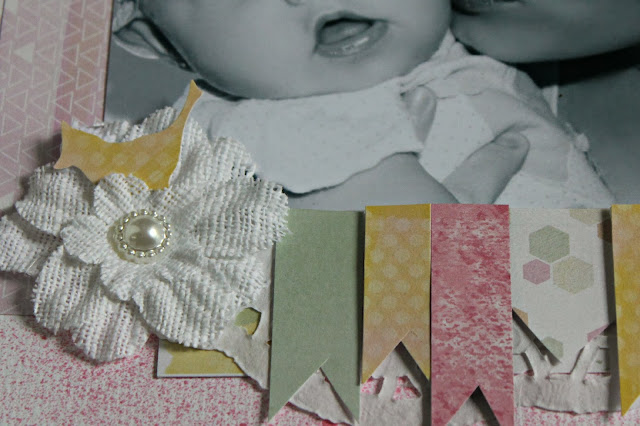 Baby Girl Banner Scrapbooking Layout Idea