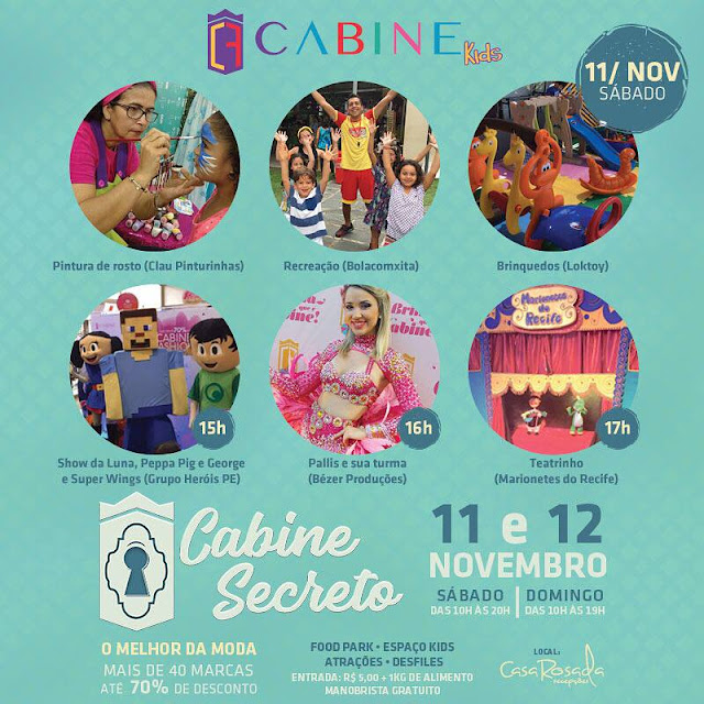 Programação Infantil no Cabine Fashion