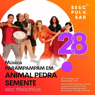 Dia 28-08  Música Parampampam no Sesc Teresópolis