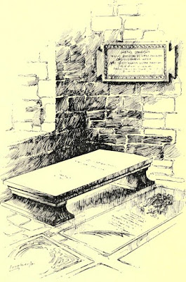 Sir Christopher Wren's tomb from Memorials of St Paul's Cathedral by WM Sinclair (1909)