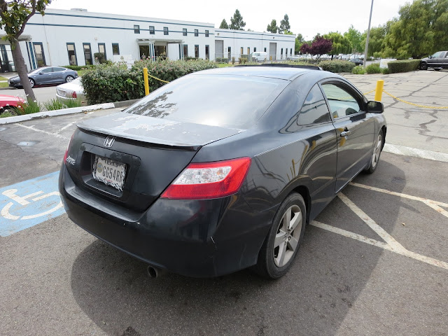 Oxidized paint on 2008 Honda Civic Coupe before whole car paint job at Almost Everything Auto Body