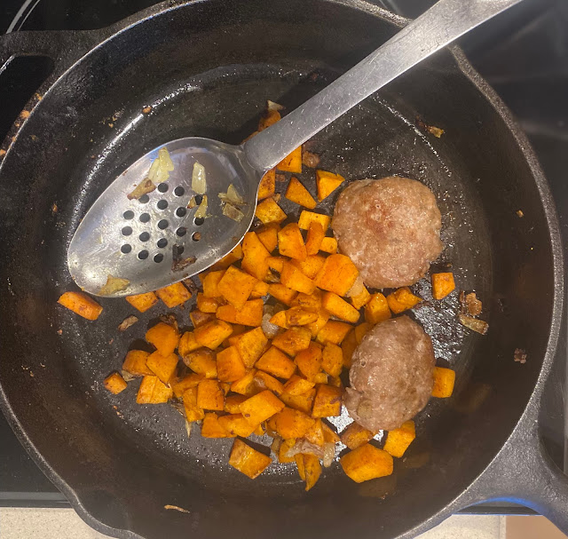 sausage and sweet potatoes