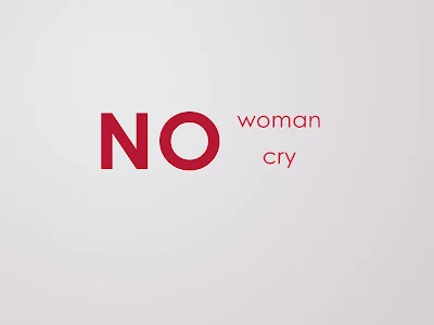 No Woman No Cry Minimal Text HD Desktop Wallpaper