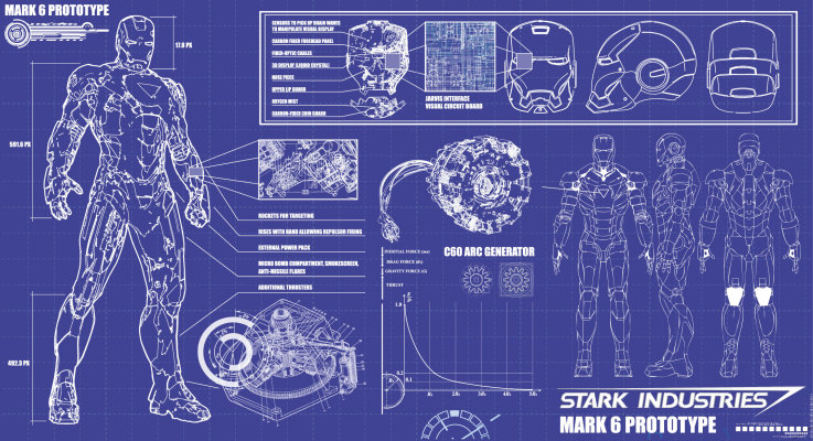 Iron Man Suit Blueprints