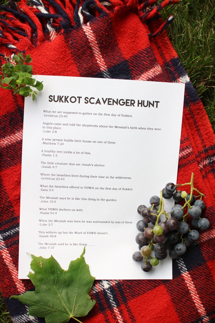 Celebrate the Biblical holiday of Sukkot with this outdoor scavenger hunt game | Land of Honey