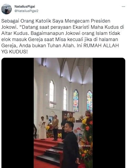 'Tidak Elok, Anda Bukan Tuhan' Kedatangan Jokowi ke Perayaan Ekaristi Umat Katolik Malah Dikecam Tokoh Papua