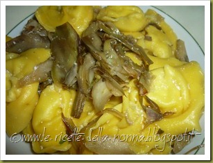 Tortelloni di ricotta con cipollotti bianchi, carciofi ed erbe aromatiche (11)