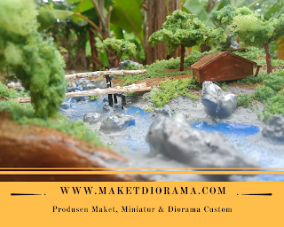 Diorama Pemandangan Alam Desa