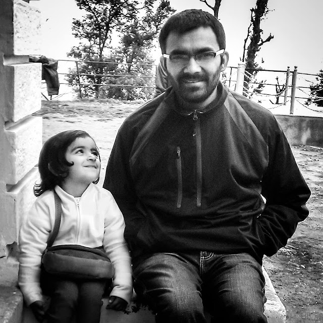 Above photograph shows me and my niece. This photograph is clicked by Vibha and it's candid shot, which means I didn't know she is going to click our photograph. Urvi's expressions are priceless and that expression makes it one of my favourites. 