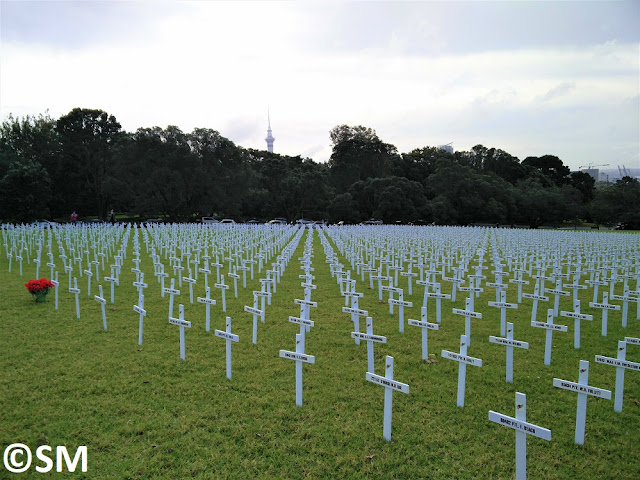 Photo du champ du souvenir d'Auckland 2018 pour ANZAC day Nouvelle-Zélande