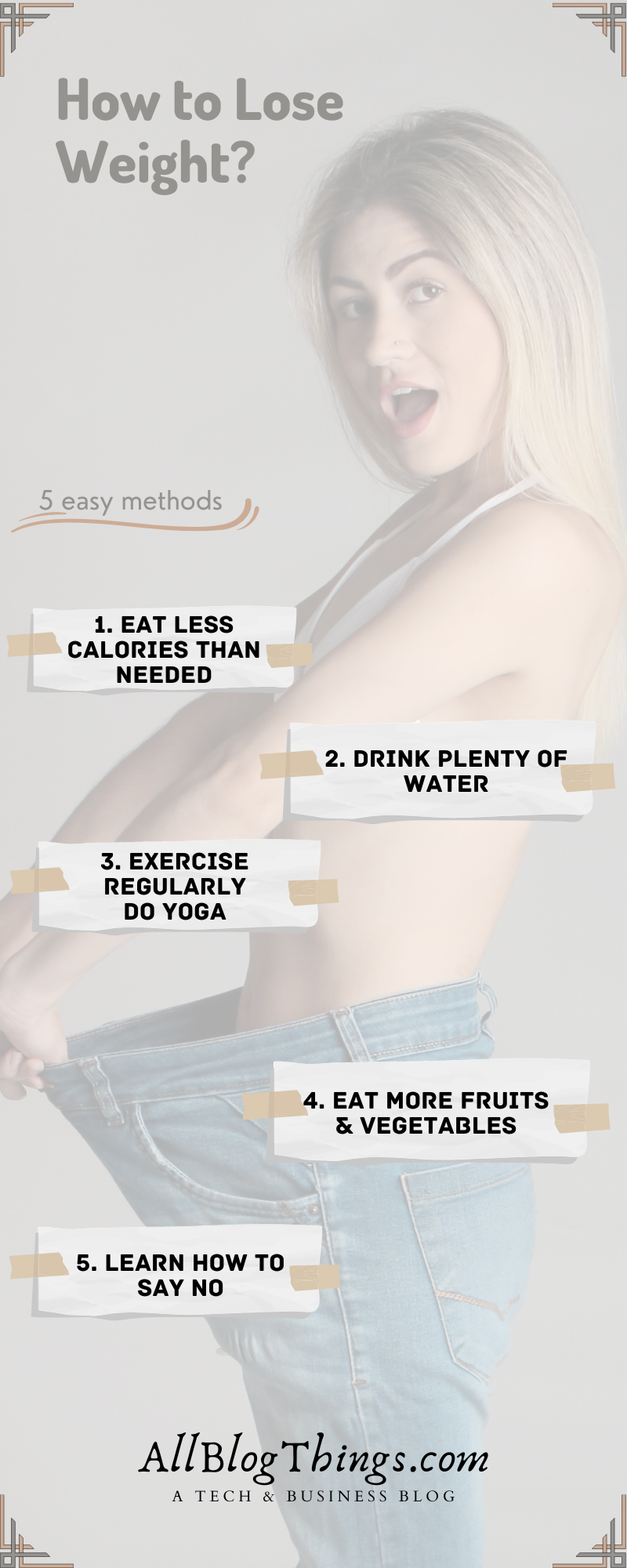 How to Lose Weight? – 5 Easy Methods (Infographic)