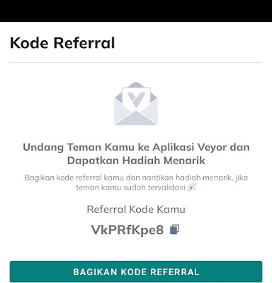 Kode Bonus Referral Veyor Bonus 5 Ribu Koin WD Cuan Gopay