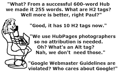 Cartoon of Robin Edmondson about HubPro edits to earner's article