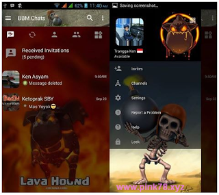 Tema BBM MOD Lava Hound Breaker v3.0.1.25 APK Terbaru