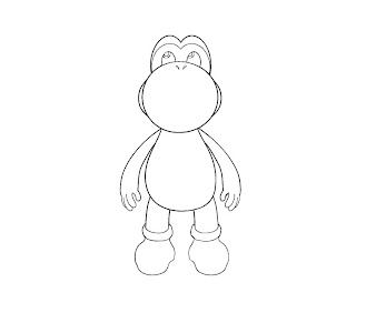 #7 Yoshi Coloring Page