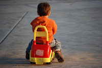 Tyler taking off on his truck