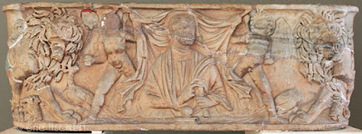 génies ailés, sarcophage, mythologie,