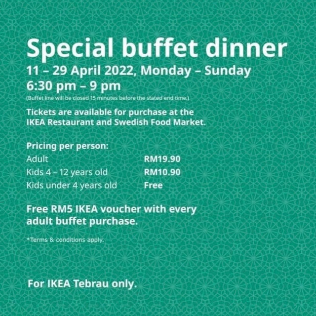 Buffet Ramadan Dinner IKEA