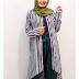 21105 ~ 3 Pieces Stripes Long Cardigan with Tank Top and Pants (RM84)