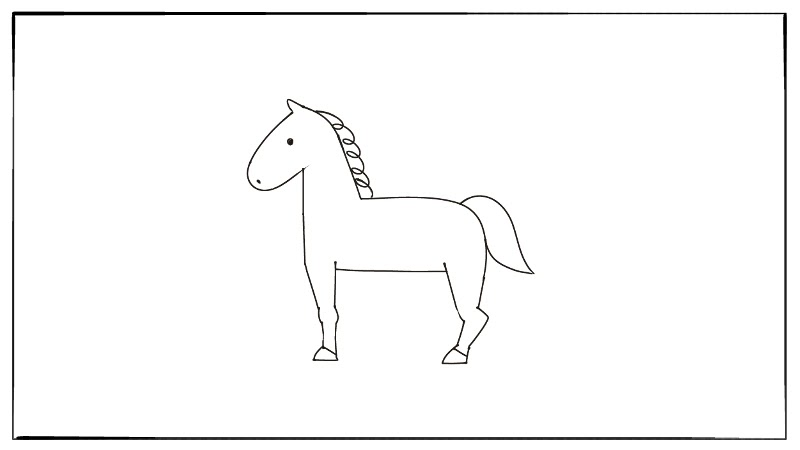簡単にそれっぽく見える馬の描き方 動物イラスト 簡単可愛いイラスト