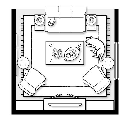 living room furniture floor plans