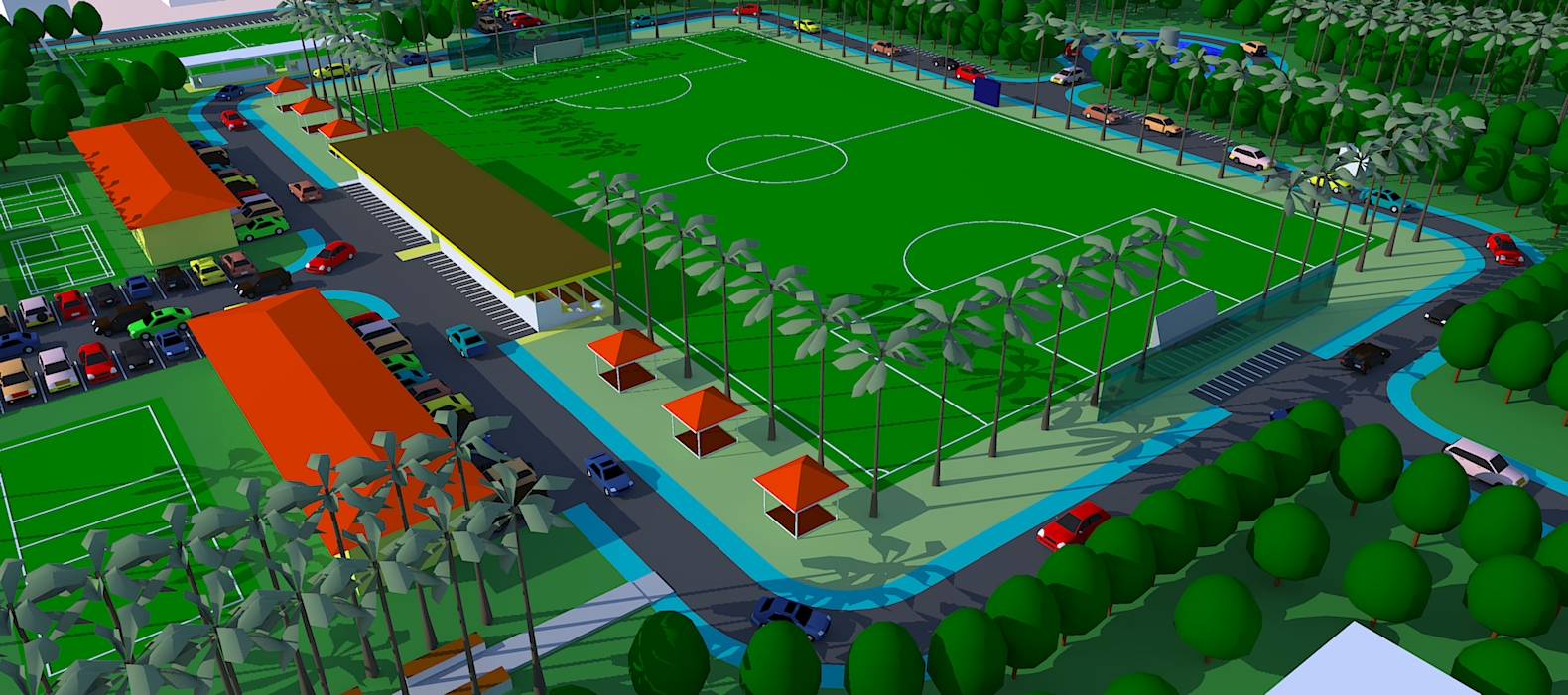 Lapangan Bola  Jasa Pembuatan Site Plan