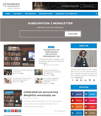 Harmonia Adsense Responsive Blogger Templates Without Footer Credit