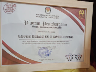Penghargaan dari KPU Tanggamus