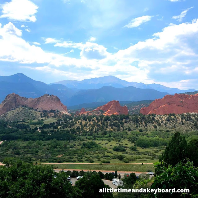 Pike' Peak rises above Garden of the Gods views from Garden of the Gods Resort and Club