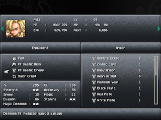 Ayla's equipment screen in Chrono Trigger.