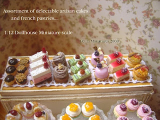 dollhouse miniature artisan cakes patisserie